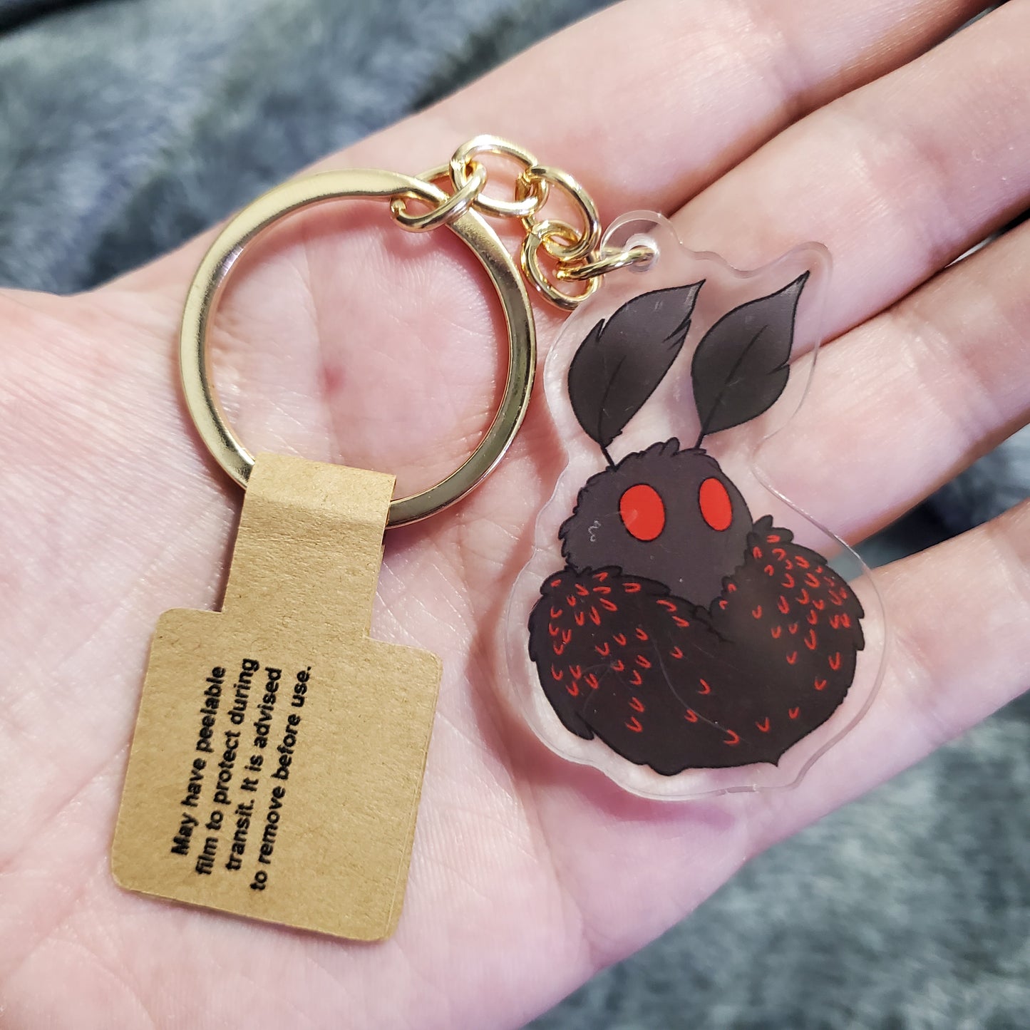 Spooky Moth Keychain Charm