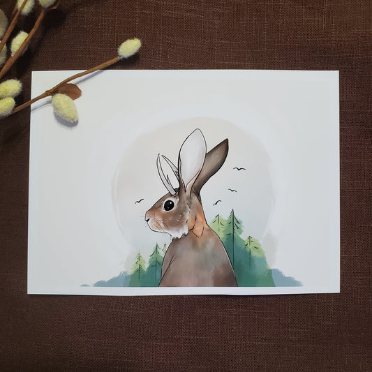 5x7 Jackalope Art Print
