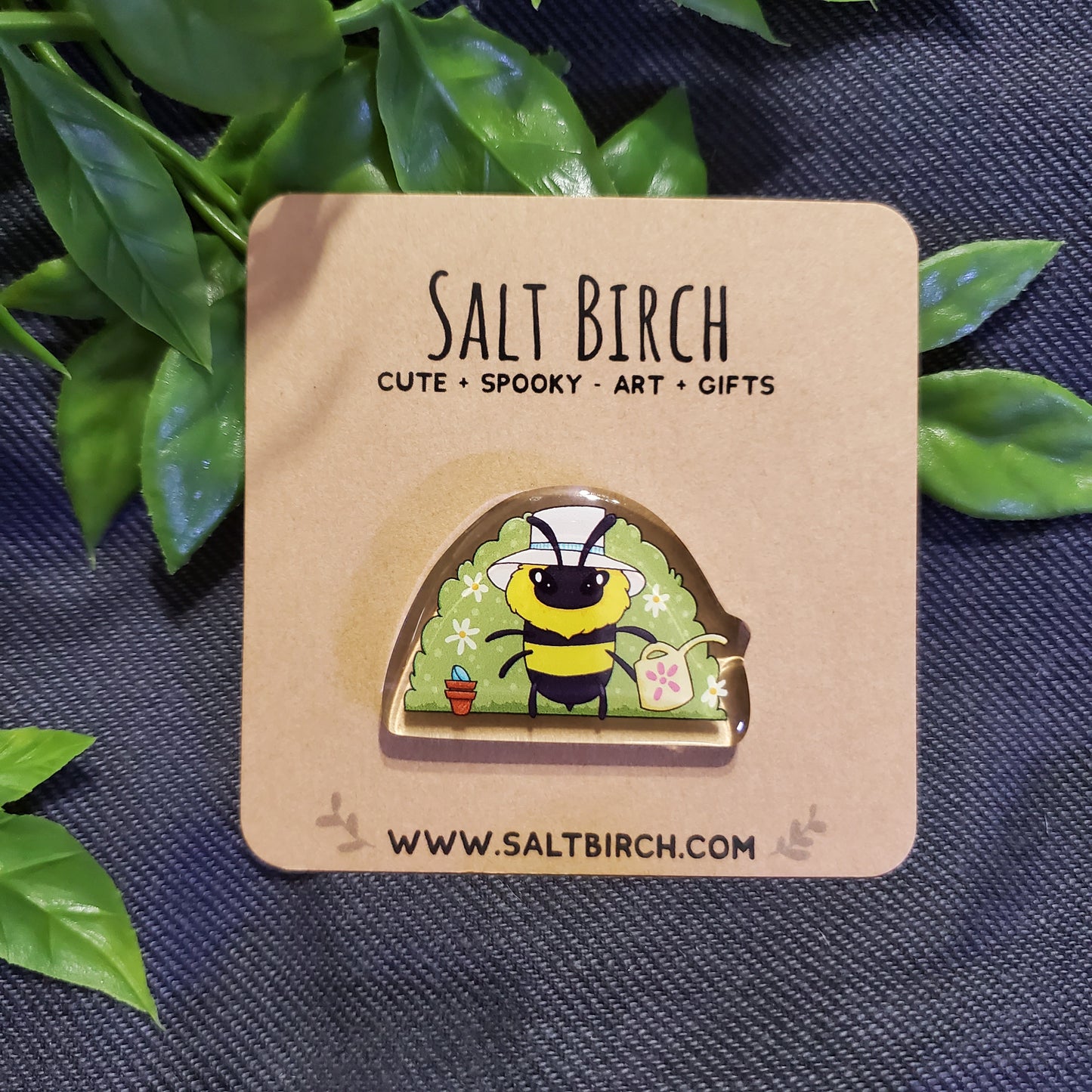 Garden Bee Acrylic Pin