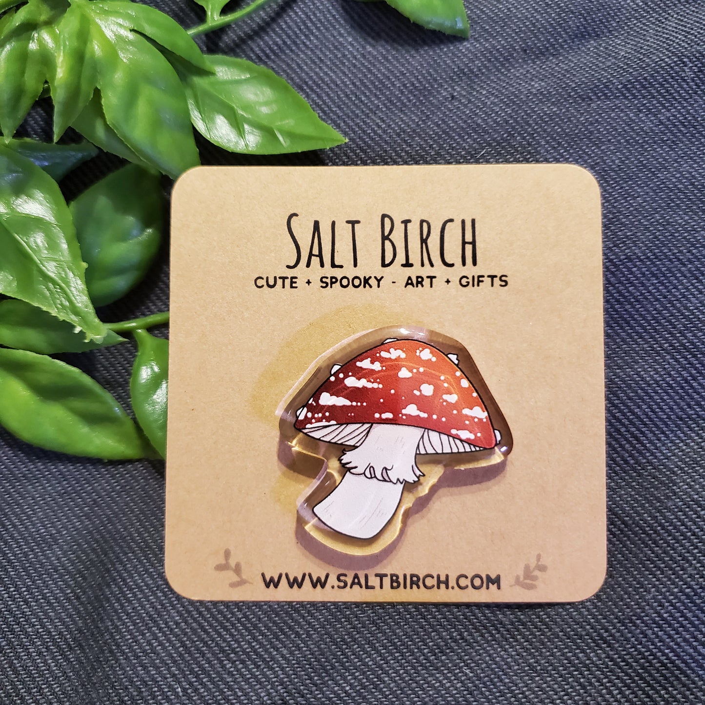 Fly Mushroom Acrylic Pin