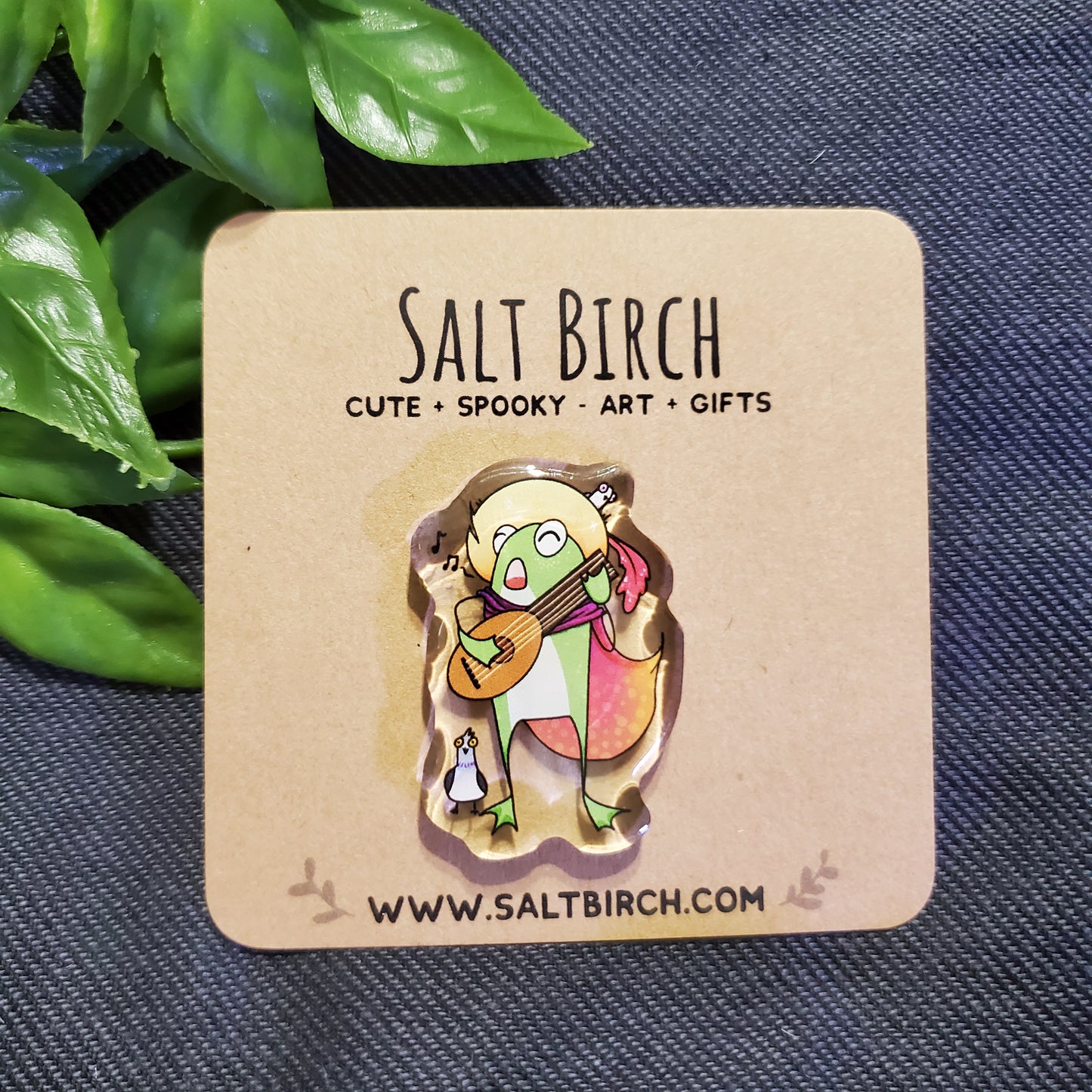 Bard Frog Acrylic Pin