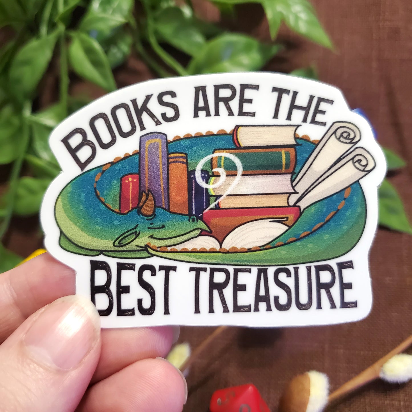 Books are the Best Treasure Sticker