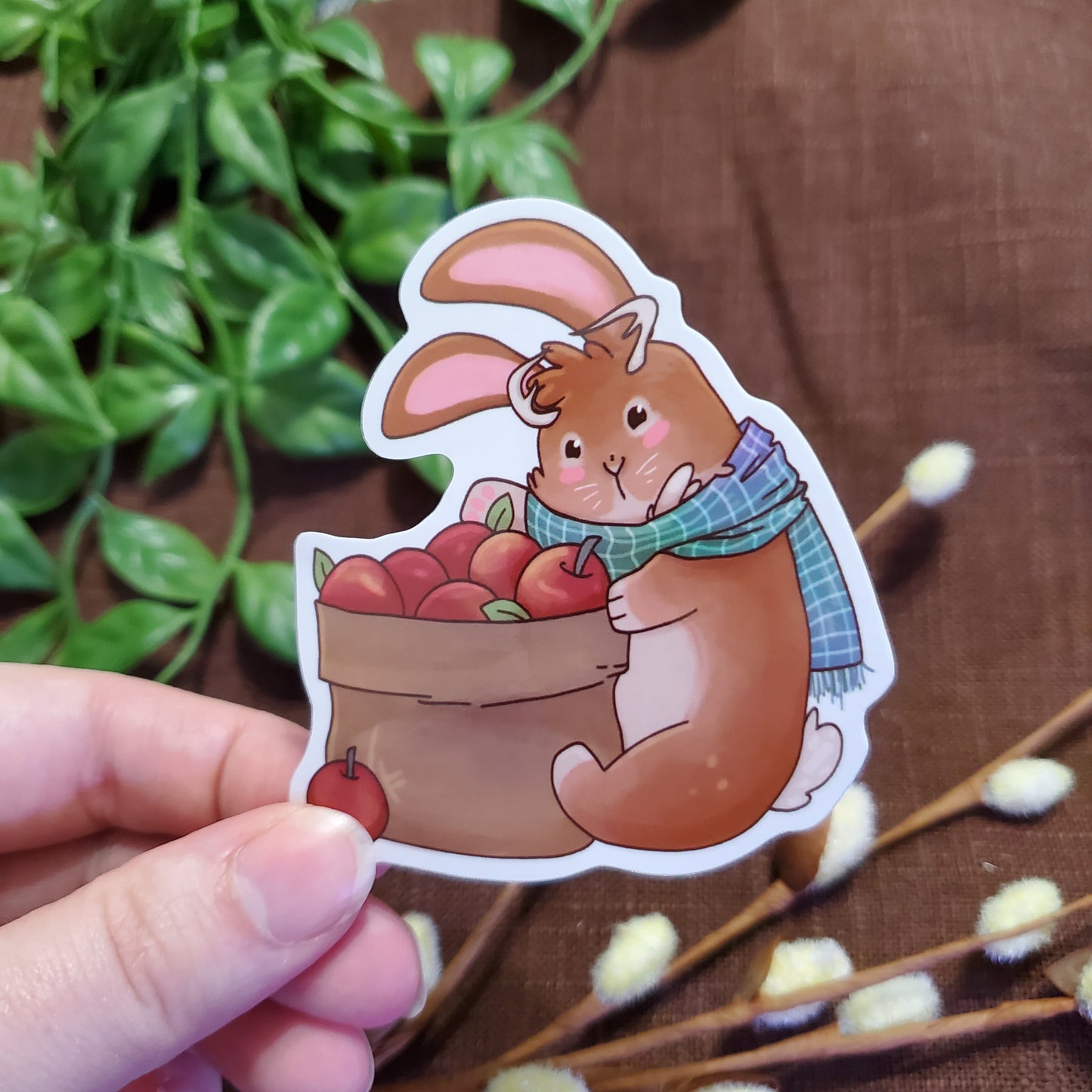 Jackalope With Apples Sticker