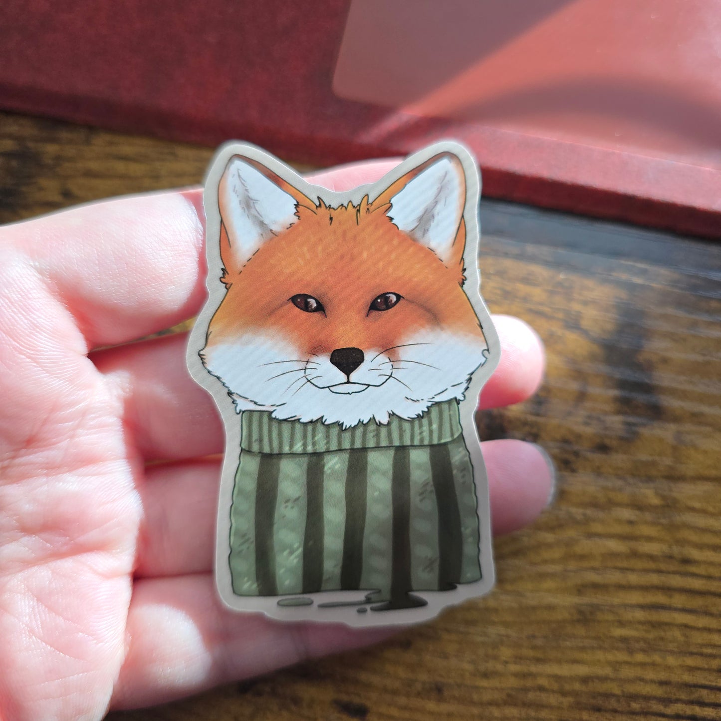 Cozy Fox Face Sticker