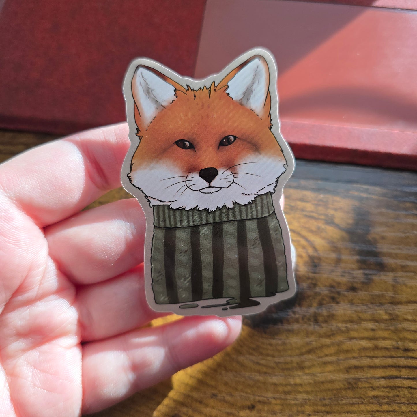 Cozy Fox Face Sticker