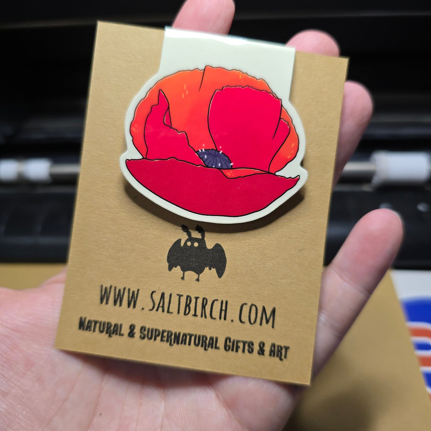Red Poppy Magnetic Bookmark