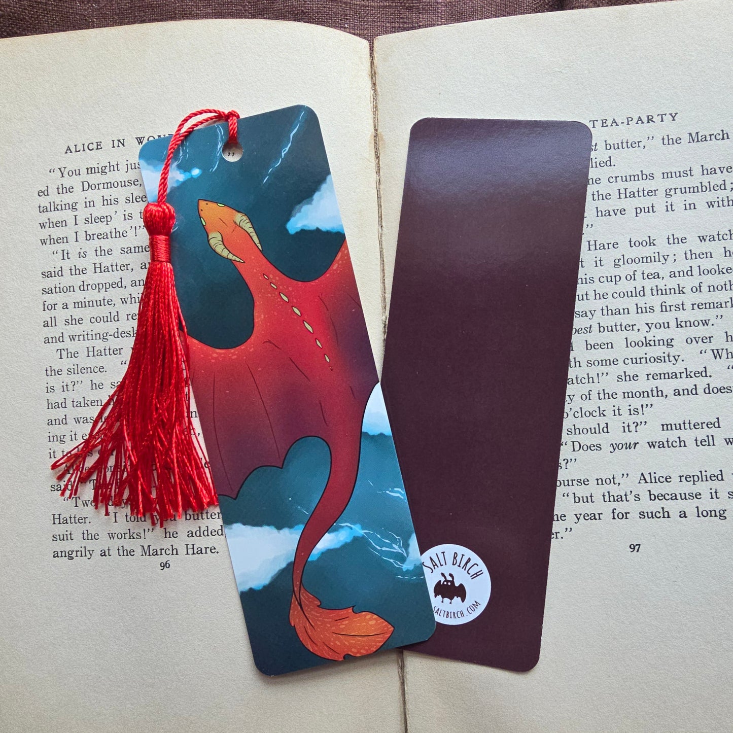 Dragon Soaring over Stormy Seas Bookmark 2x6