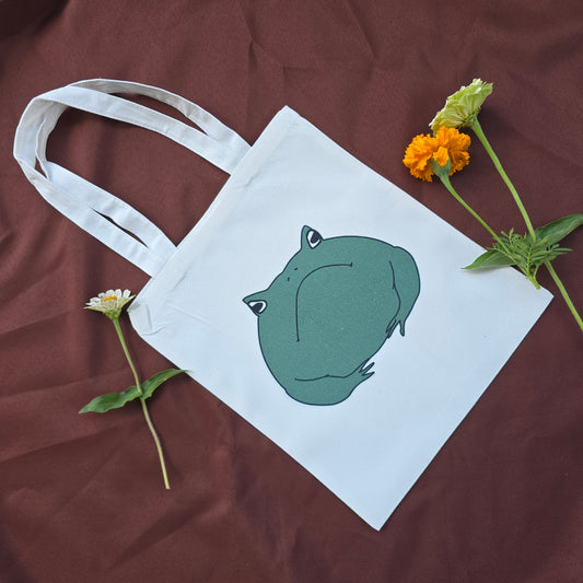 Grumpy Toad Tote Bag 12"x14"