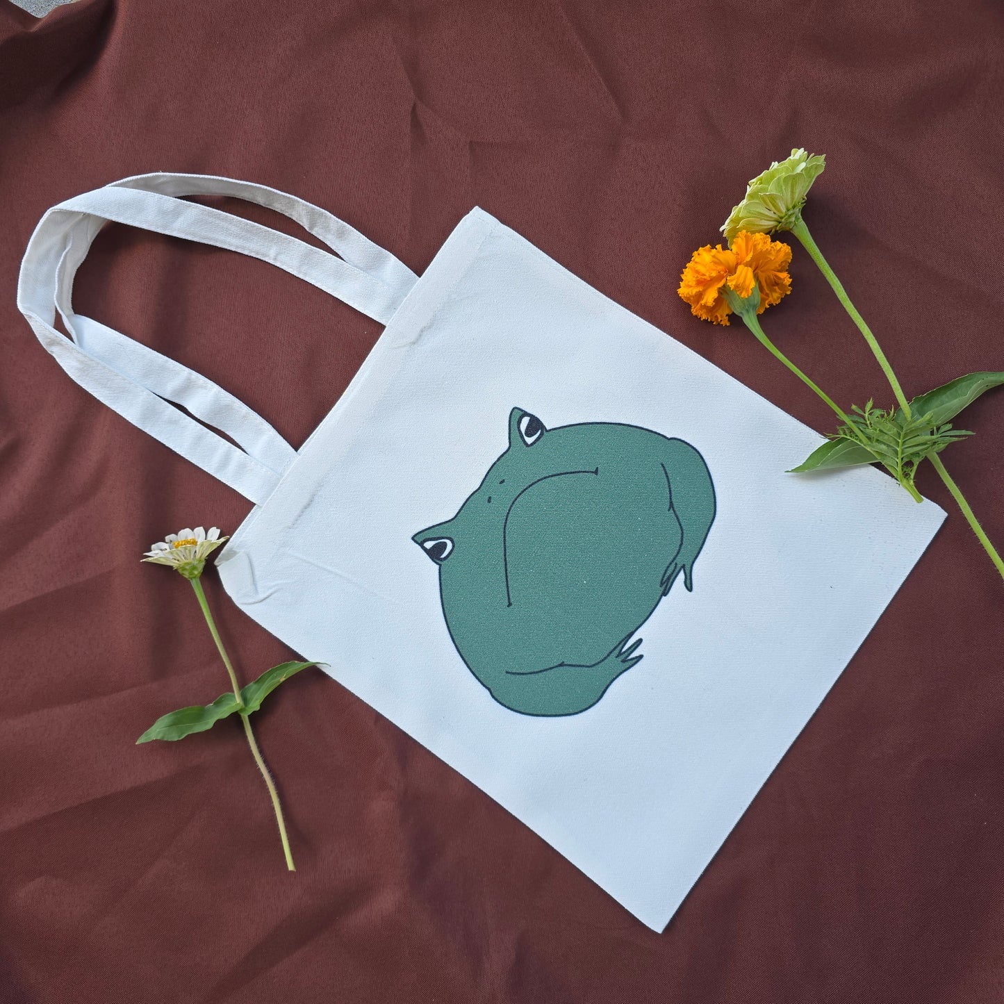 Grumpy Toad Tote Bag 12"x14"