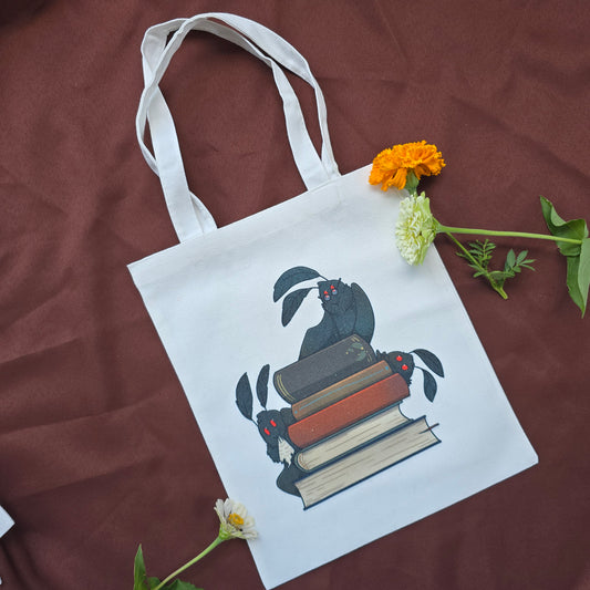 Three Mothman Tote Bag 12"x14"