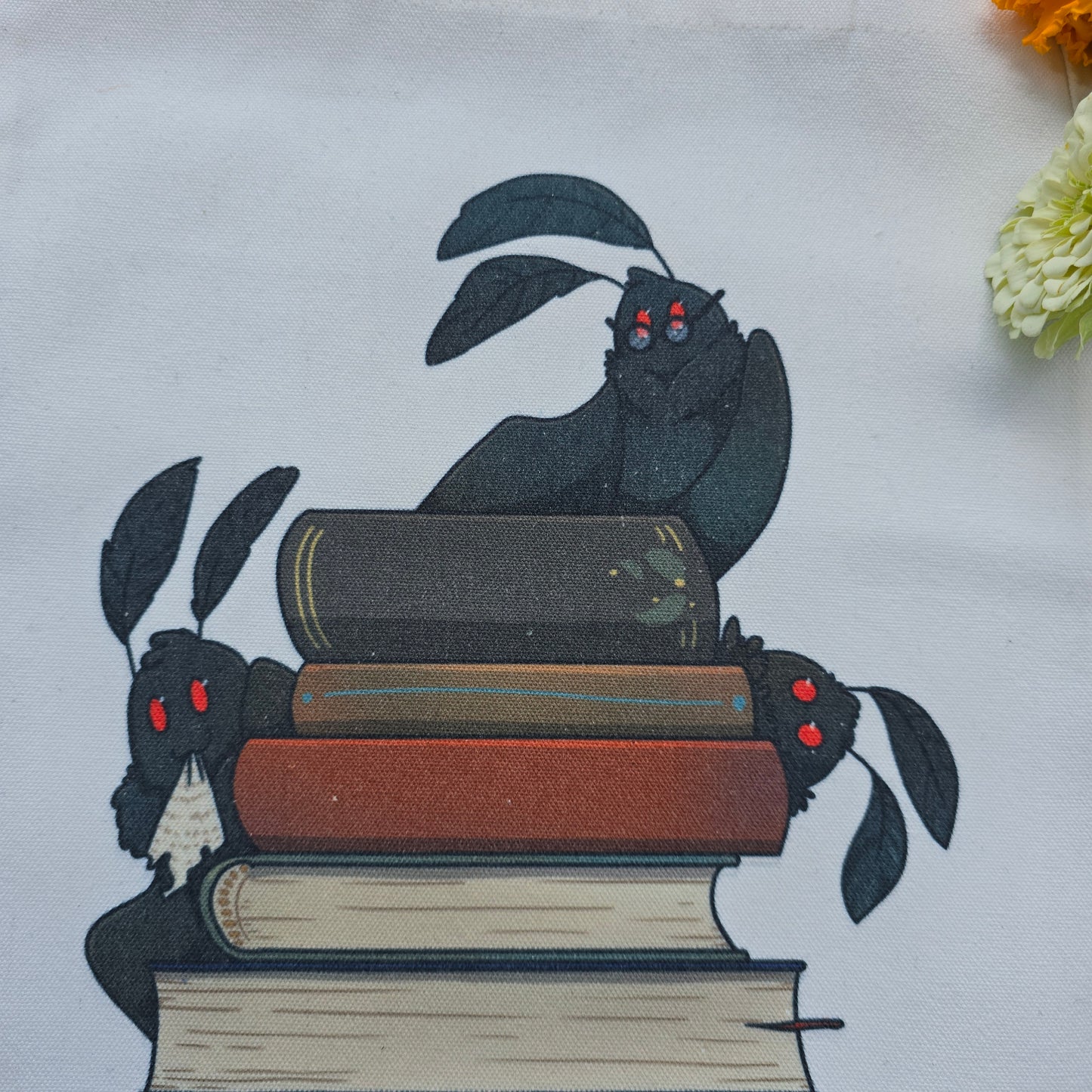 Three Mothman Tote Bag 12"x14"