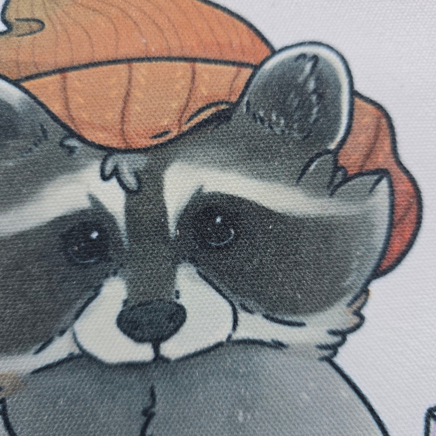 Cozy Raccoon Tote Bag 12"x14"