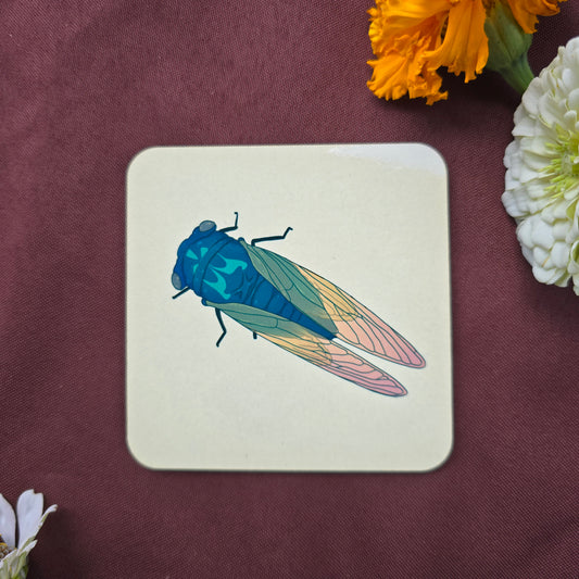 Summer Cicada Wooden Coaster