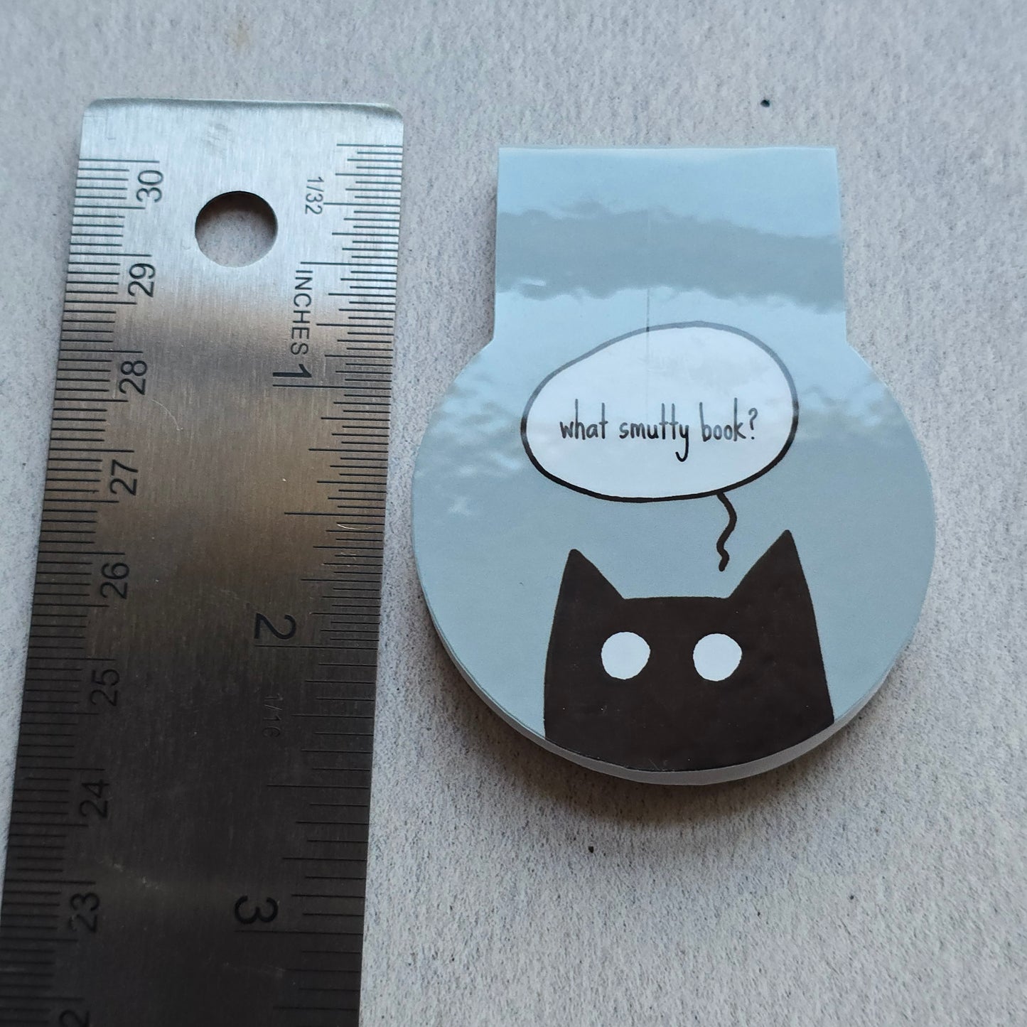 What Smutty Book? Black Cat Button & Magnet