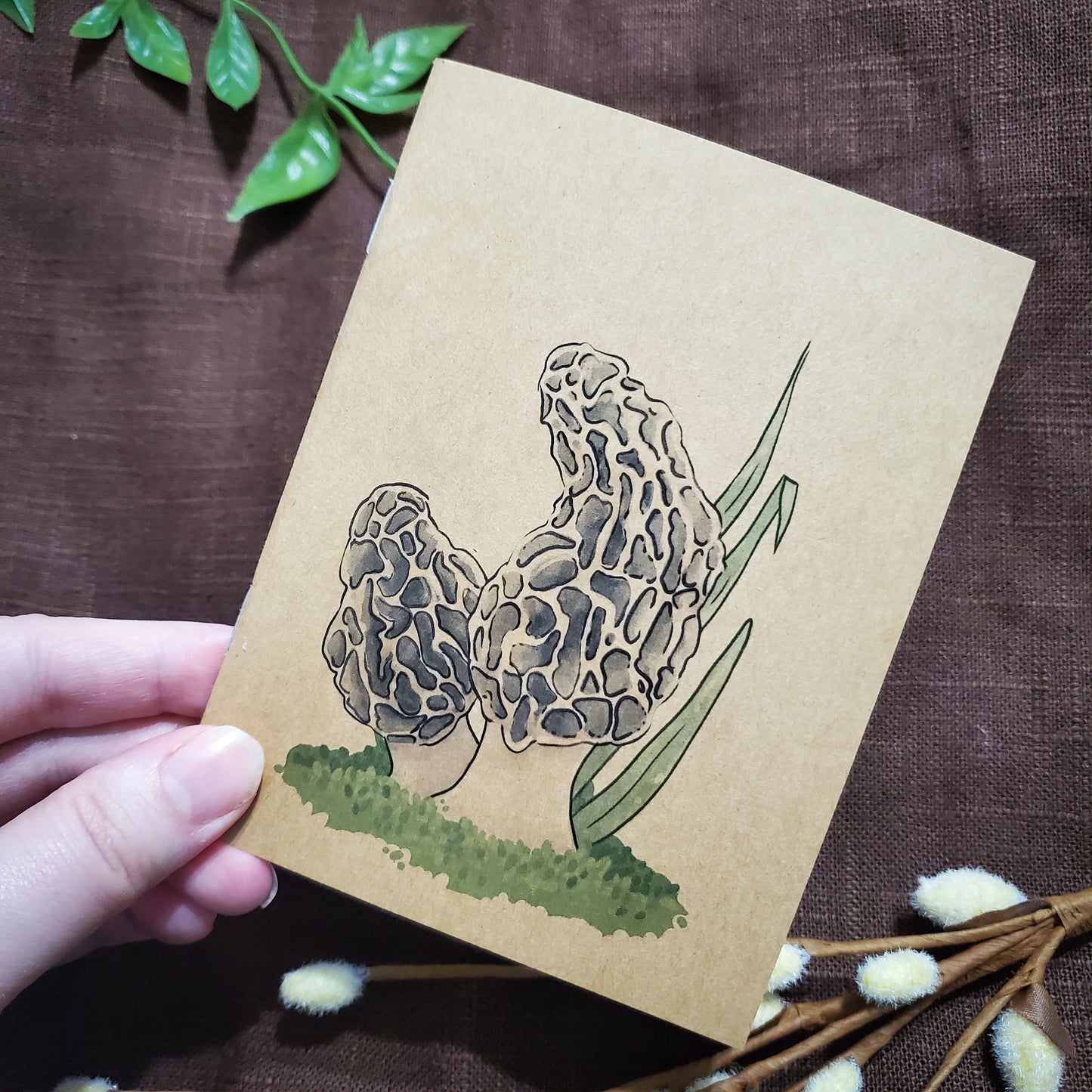 Morel Mushroom Pocket Notebook