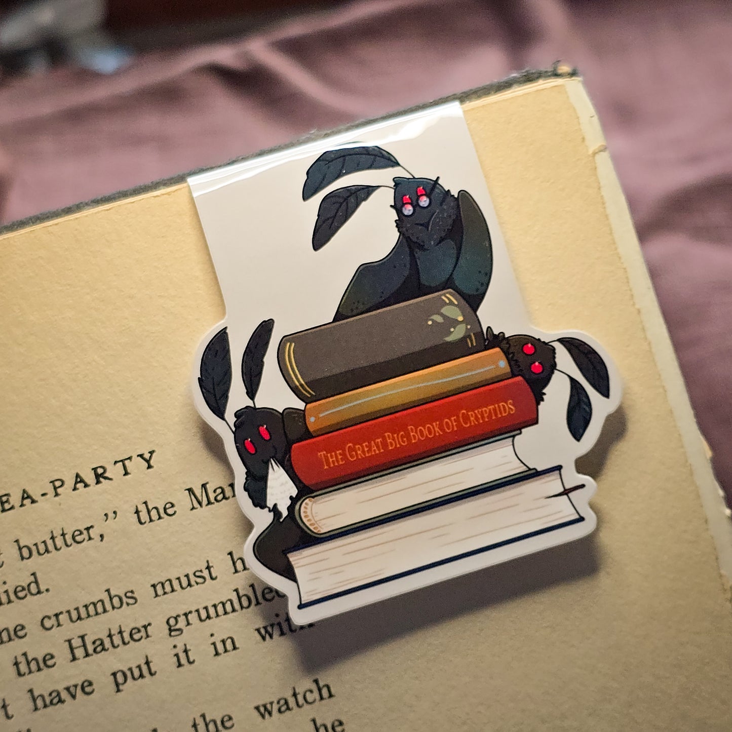 Three Little Mothman in the Library Magnetic Bookmark