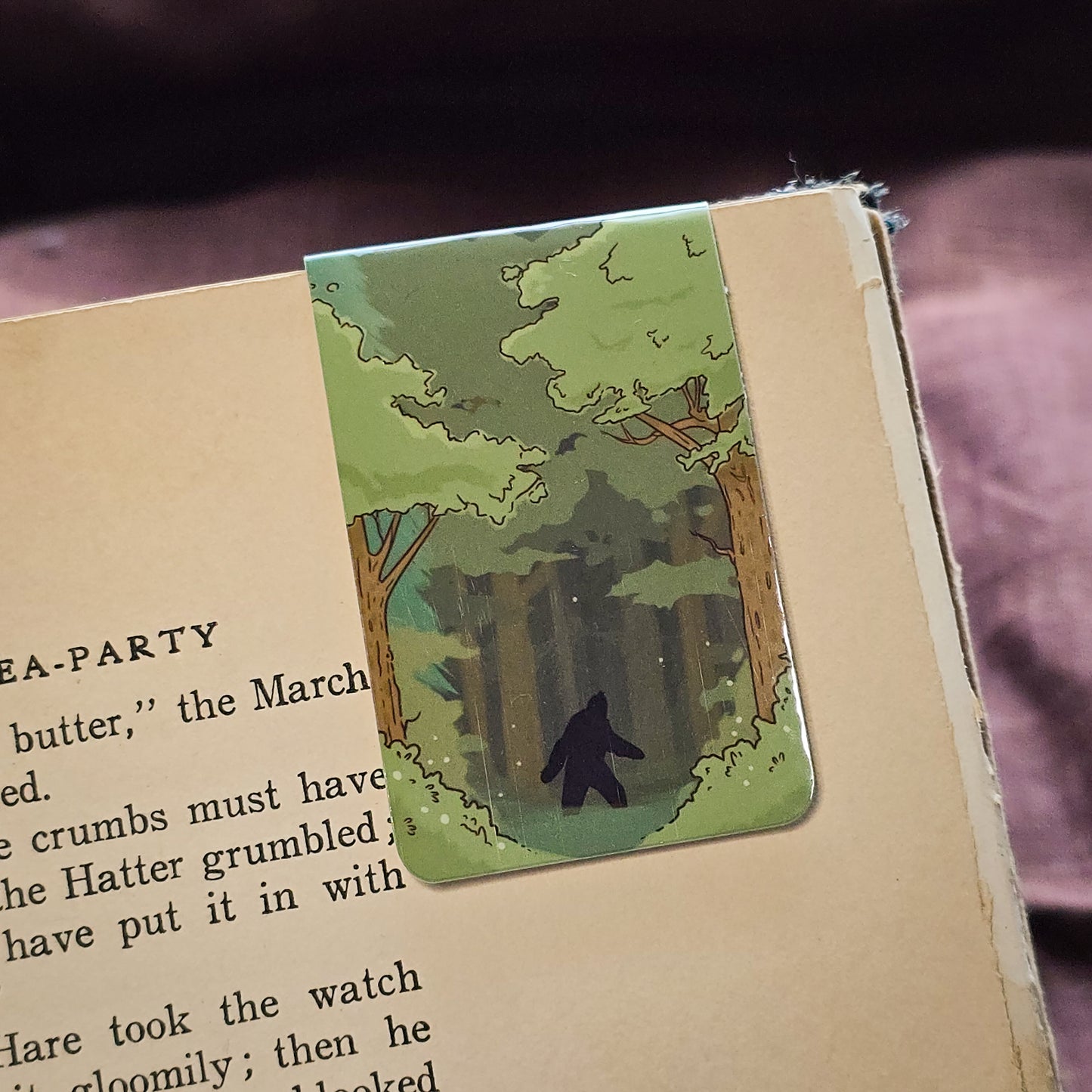 Bigfoot in Deep Woods Magnetic Bookmark
