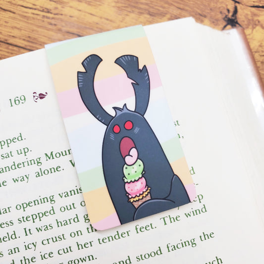 Mothmn Eating an Icecream Magnetic Bookmark