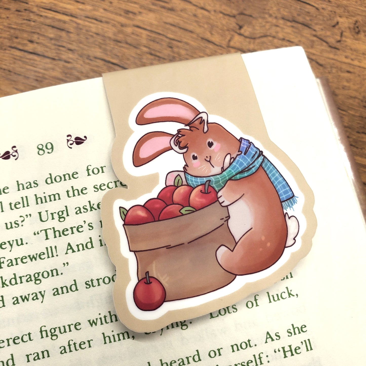 Cute & Cozy Fall Jackalope Magnetic Bookmark