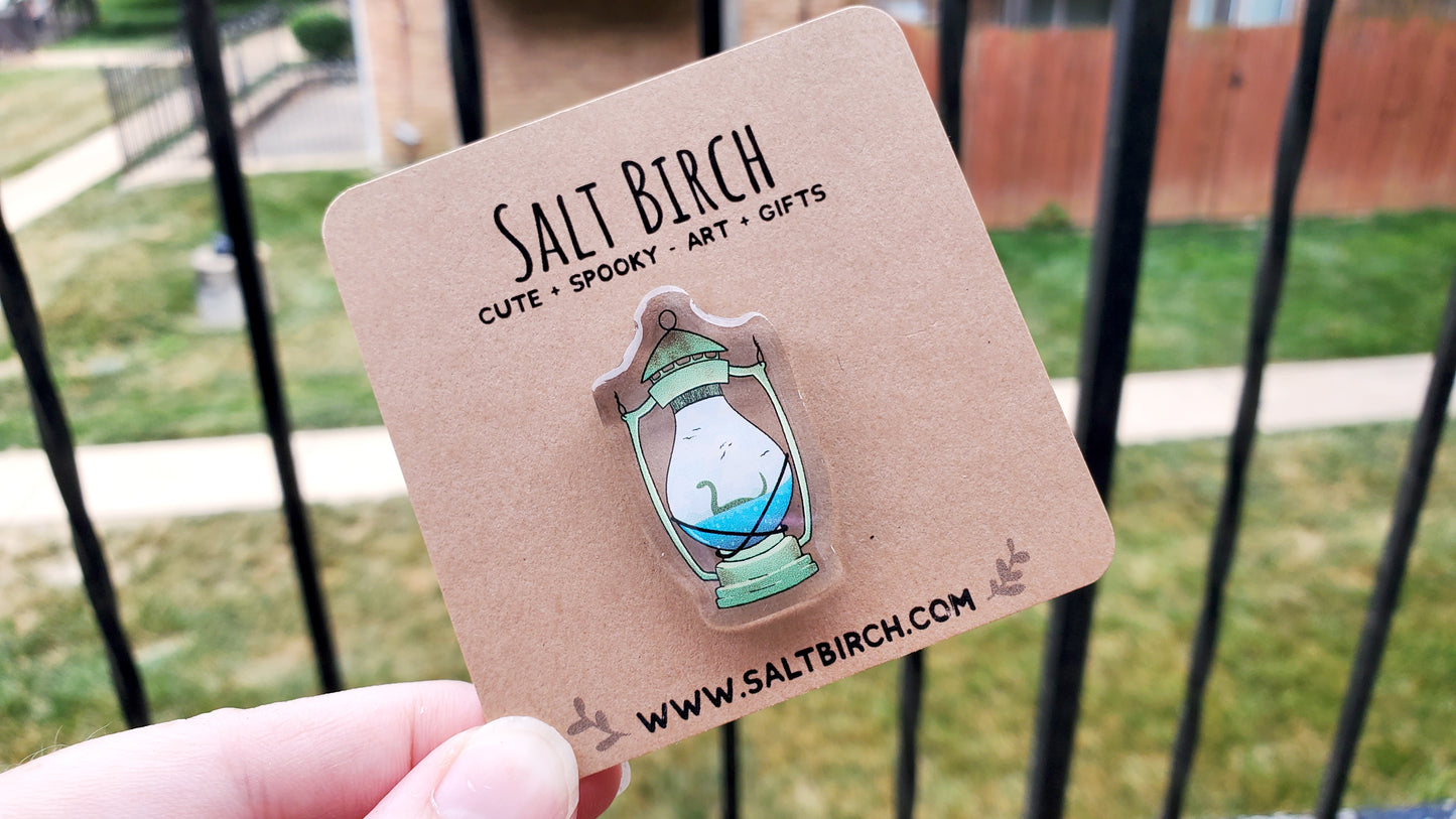 Nessie Lantern Acrylic Pin