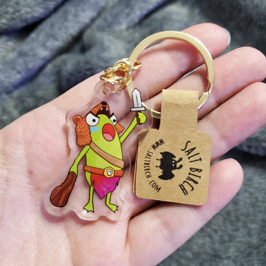 Barbarian Frog Keychain