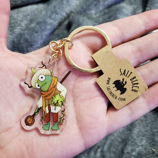 Druid Frog Keychain Charm