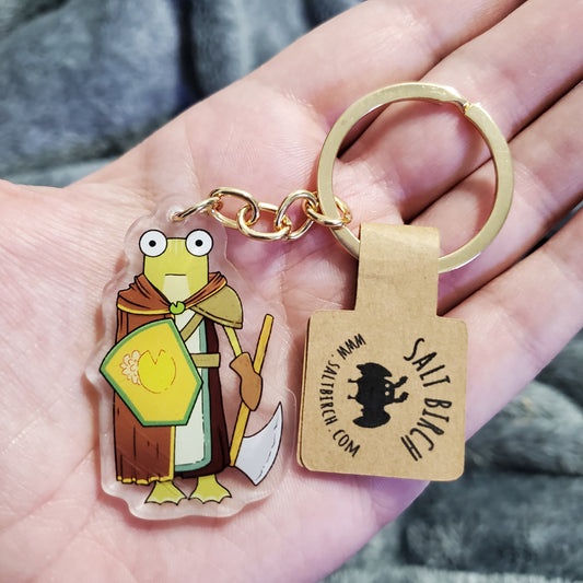 Tank Frog Keychain Charm