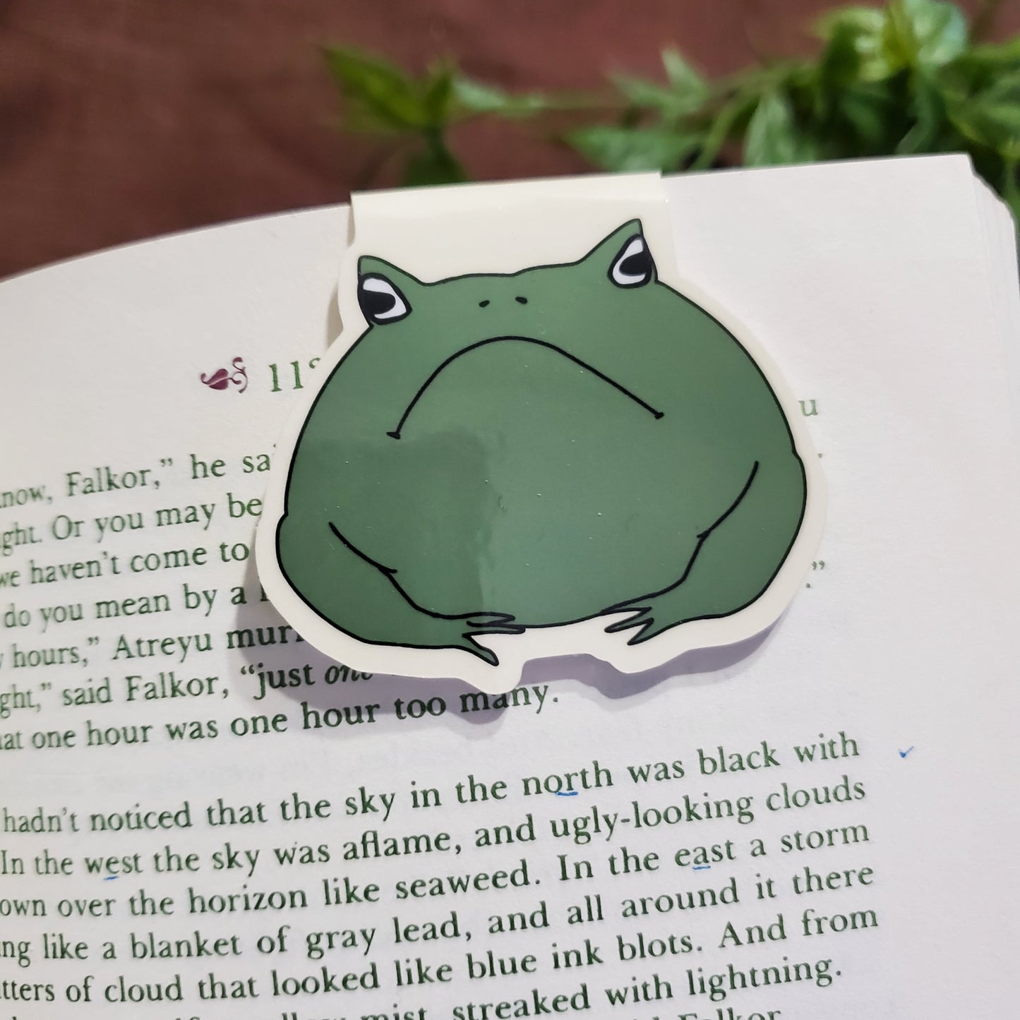 Grumpy Toad Magnetic Bookmark