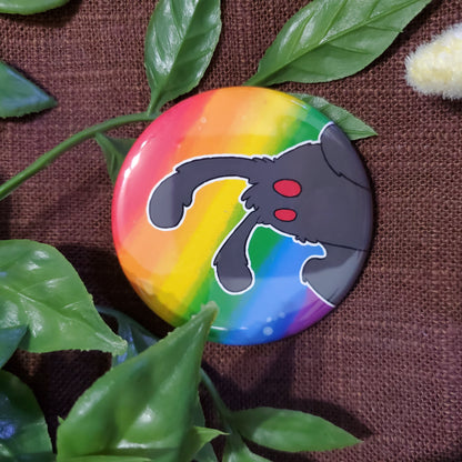 Rainbow Mothman Button & Magnet