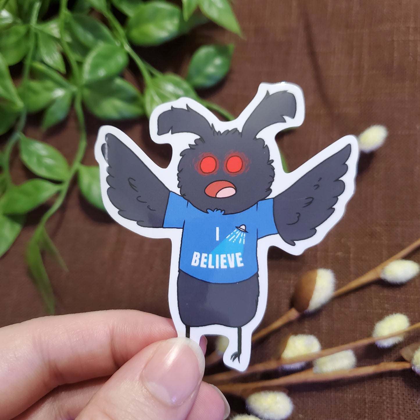 I Believe Conspiracy Mothman Sticker