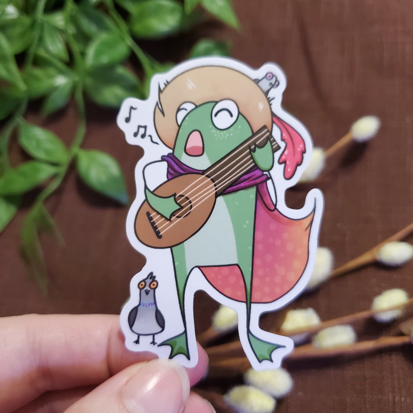 Bard Frog Sticker