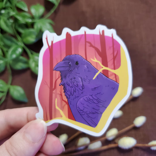 Retro Raven Sticker