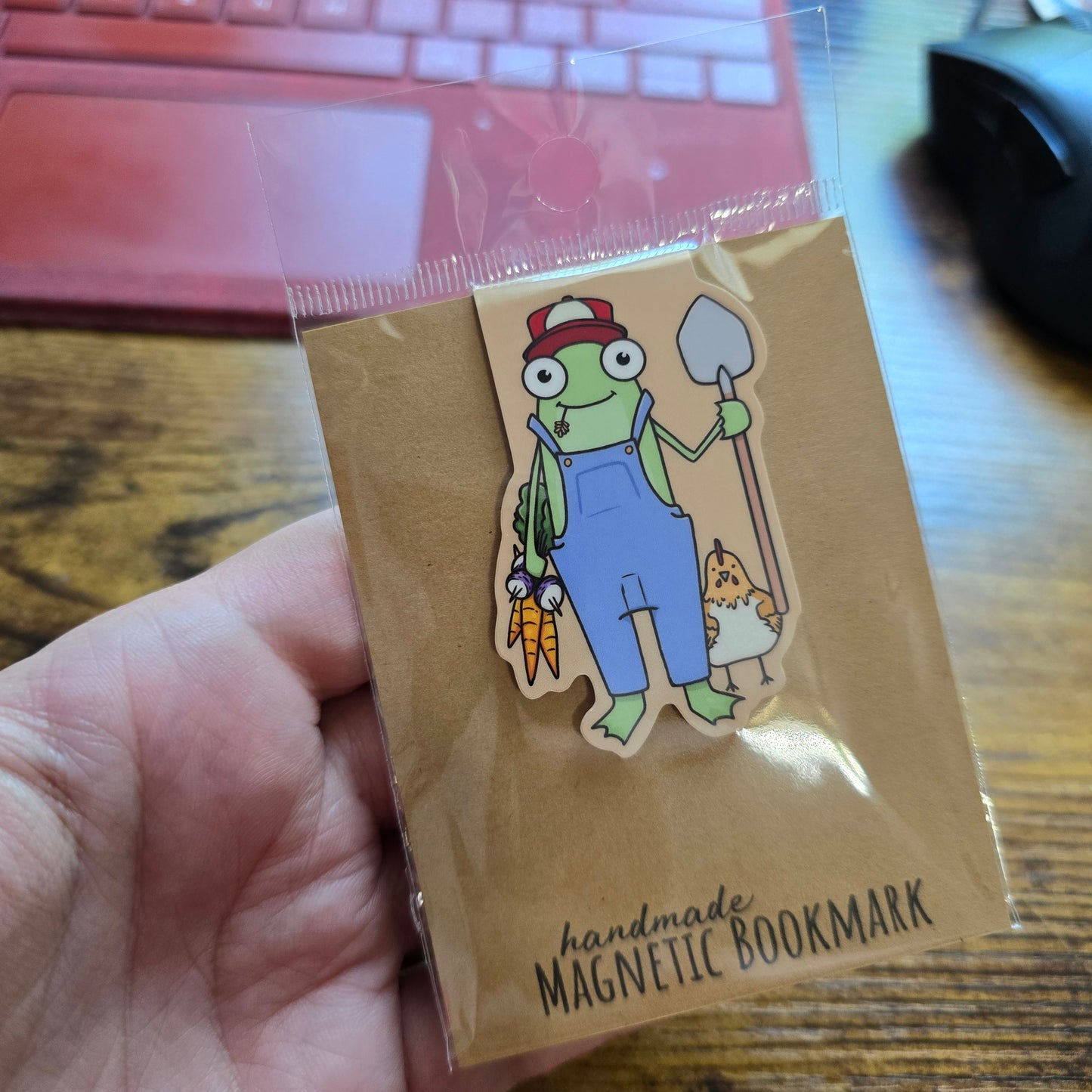 Farmer Frog Magnetic Bookmark