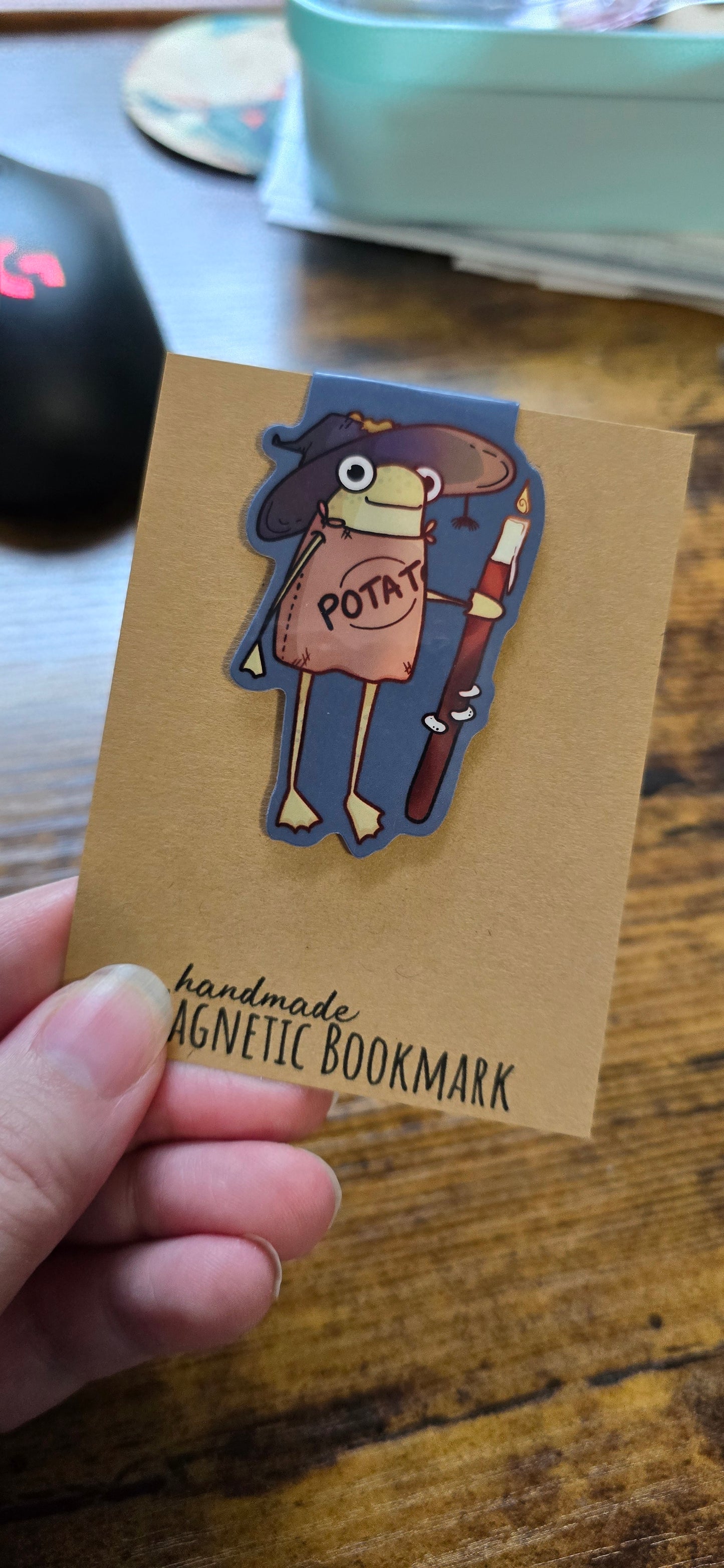 Potato Sack Frog Magnetic Bookmark