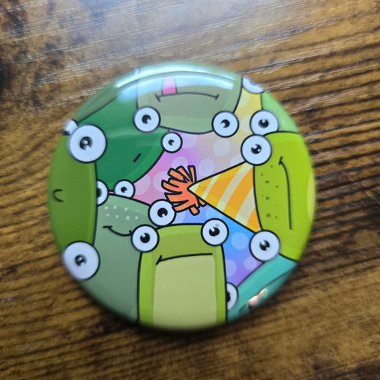 Frog Party Pinback Button or Magnet