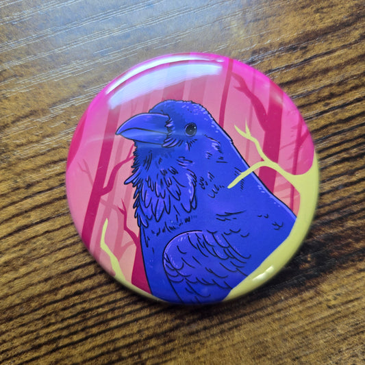 Retro Raven Button & Magnet