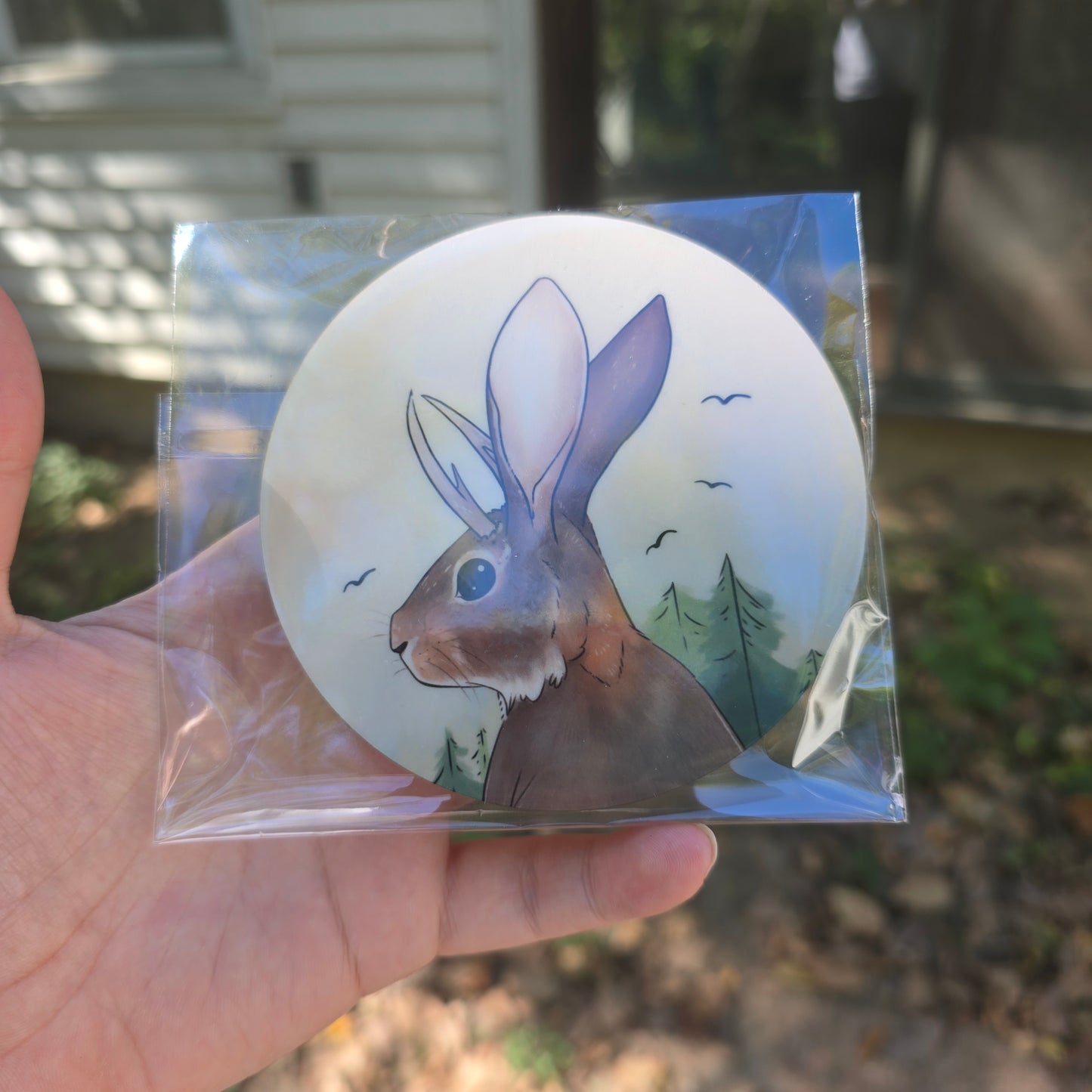 Jackalope Wooden Coaster