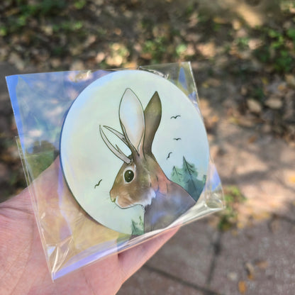 Jackalope Wooden Coaster