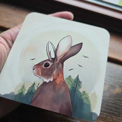 Midwest Jackalope Wooden Coaster