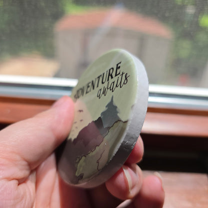 Adventure Awaits Ceramic Car Coaster