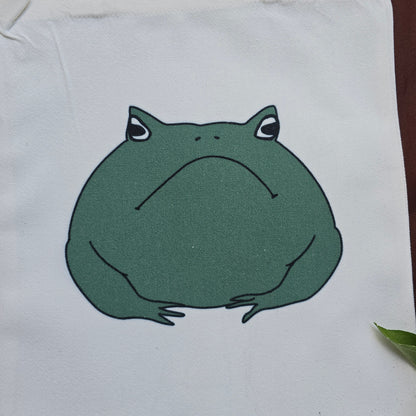 Grumpy Toad Tote Bag 12"x14"
