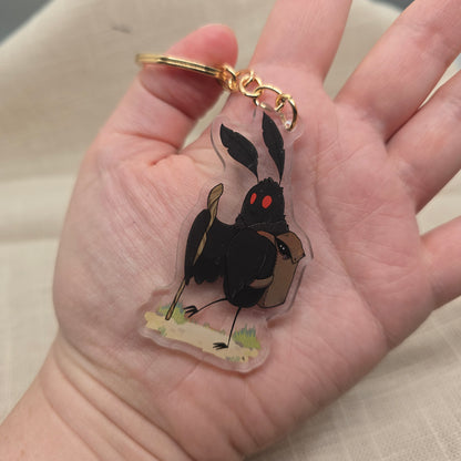 Hiking Adventure Mothman Keychain Charm