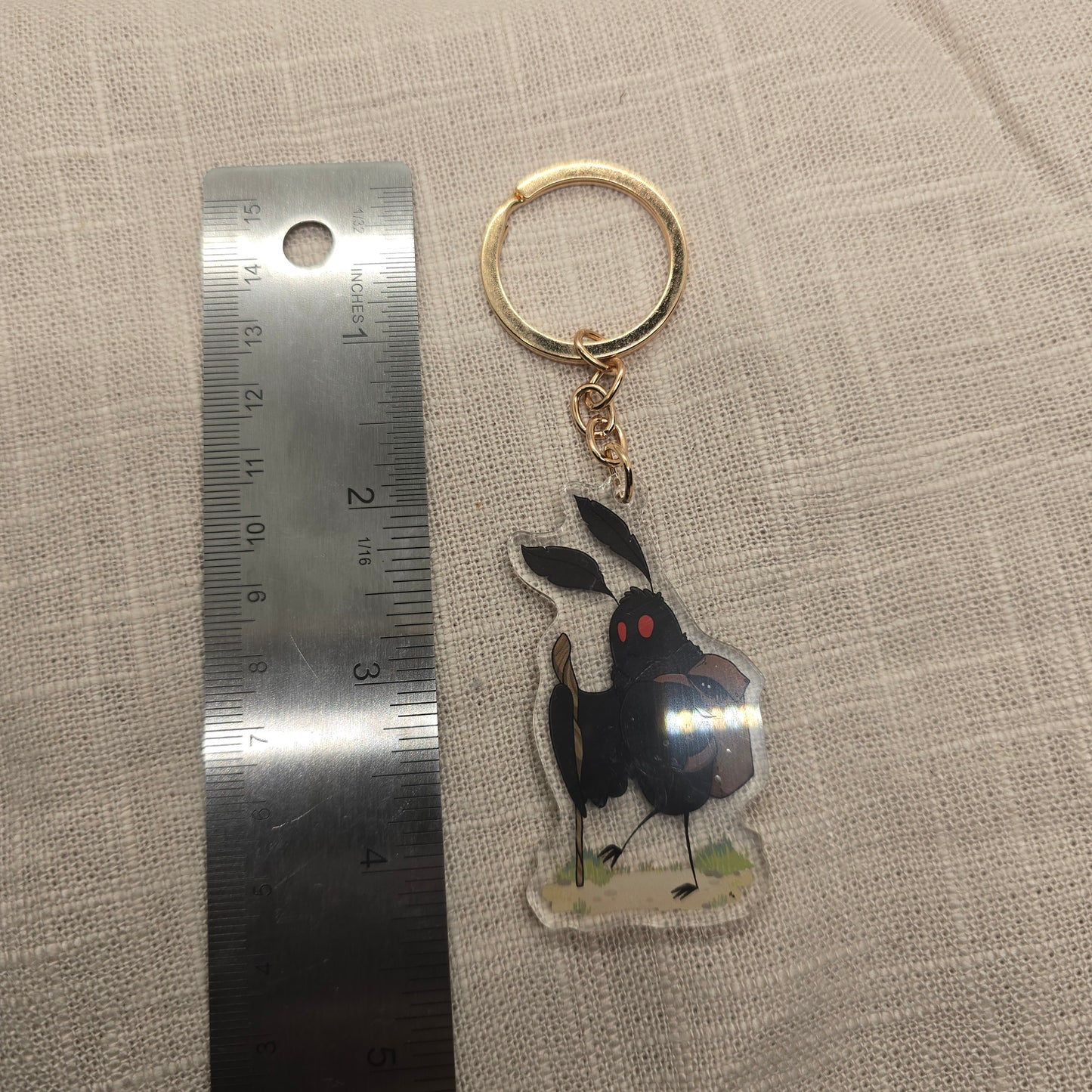 Hiking Adventure Mothman Keychain Charm