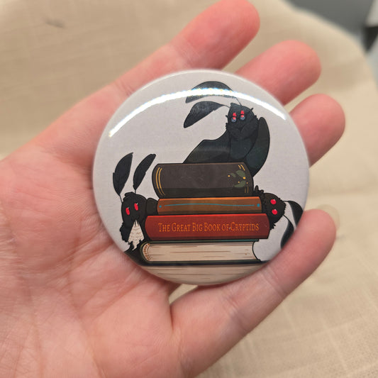 3 Mothman in the Library Button & Magnet