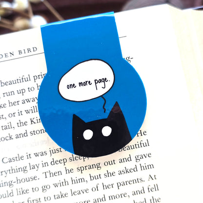 One More Page Cat Magnetic Bookmark