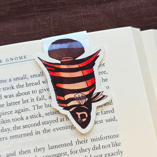 Red Stripey Fish - Magnetic Bookmark