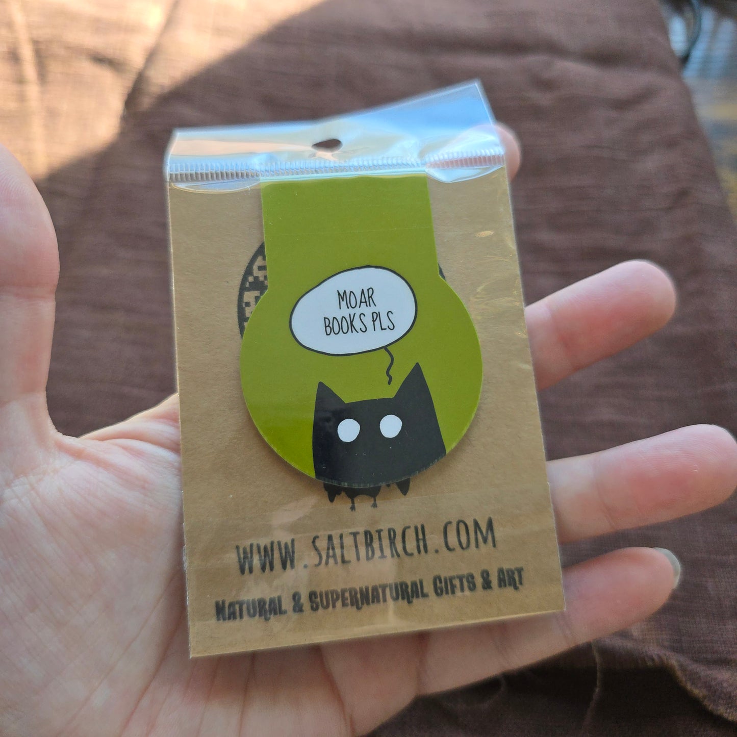 MOAR BOOKS PLS Cat Magnetic Bookmark