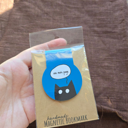 One More Page Cat Magnetic Bookmark