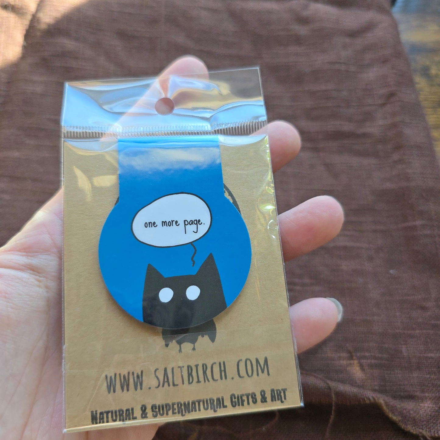 One More Page Cat Magnetic Bookmark