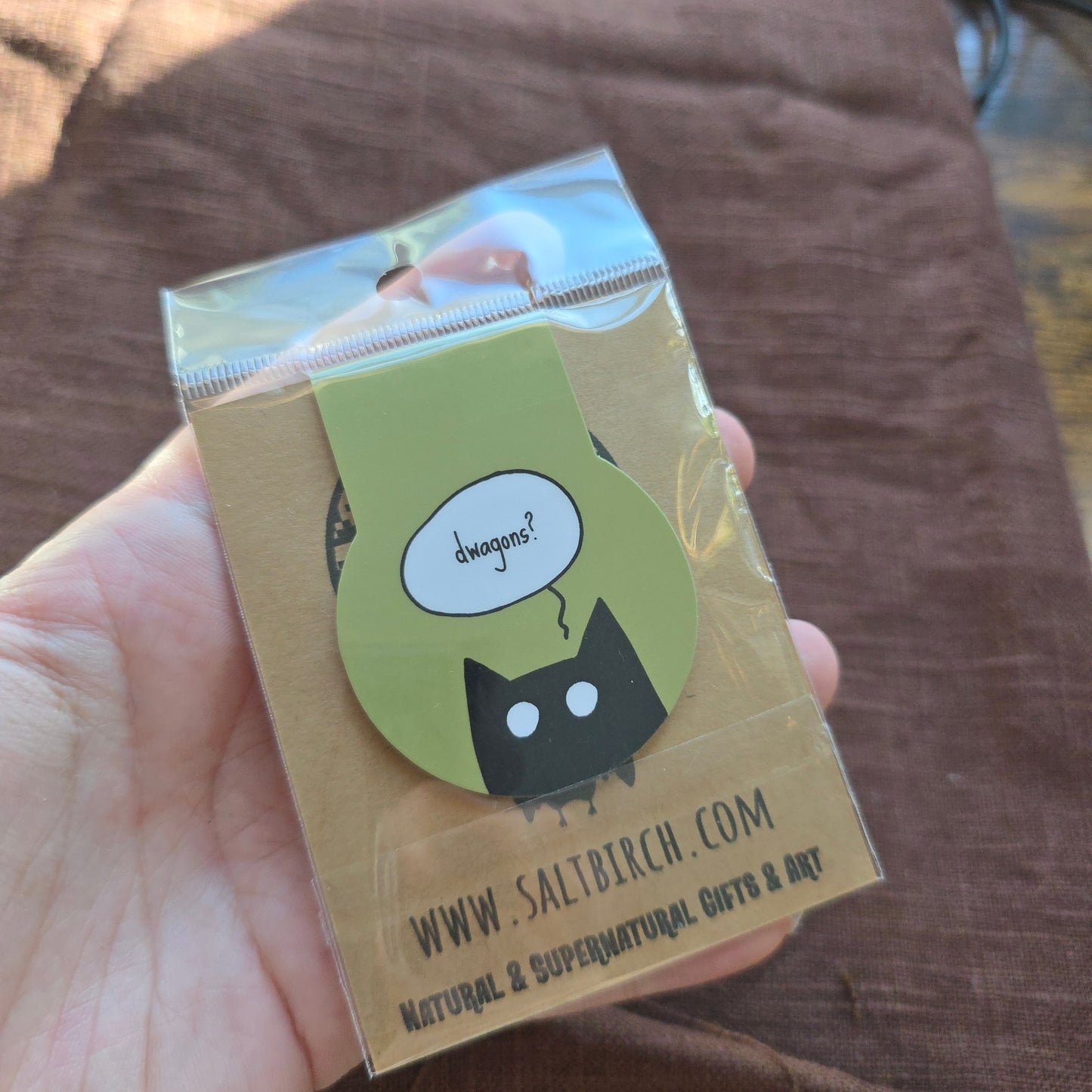 Dwagons? Black Cat Magnetic Bookmark